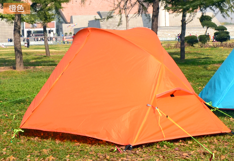Cheap Goat Tents Ultralight Single Person 2 Door 20D Nylon Silicon Coated Waterproof Windproof Double Layer Two Doors Camping Tent Barraca Tienda   